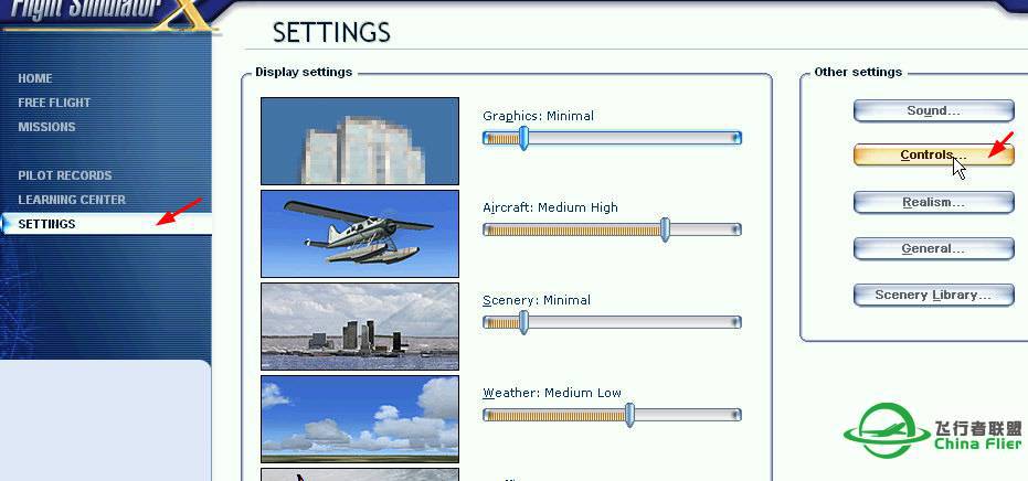 民航摇杆YOKE和脚舵在微软模拟飞行10（FSX）里设置方法-4688 