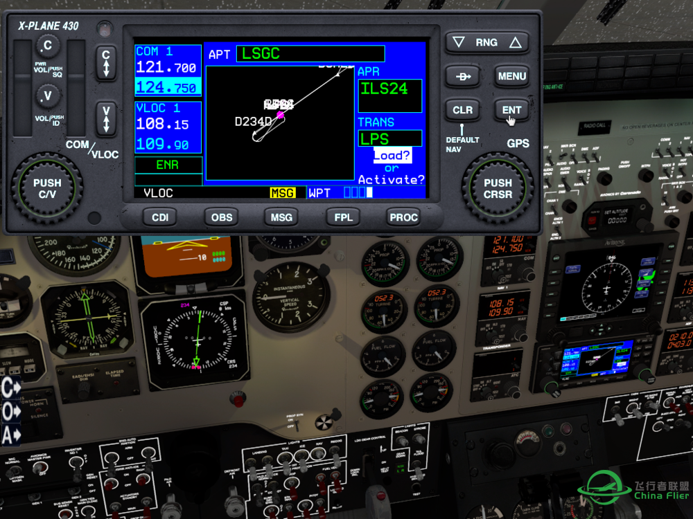 [教程] Carenado C90B KingAir GPS导航实例-2153 