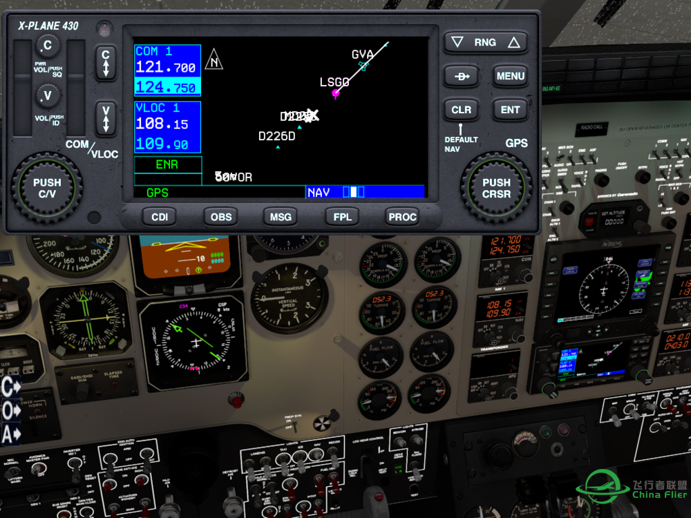 [教程] Carenado C90B KingAir GPS导航实例-8088 
