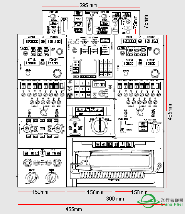 波音737 机头全尺寸图纸，做模拟舱必备资料-8855 