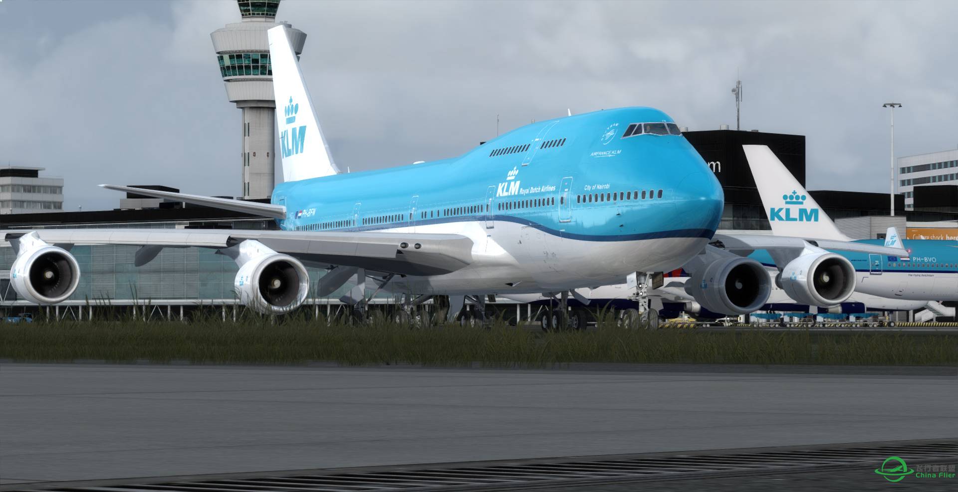 Prepar3D v4 首飞航线 荷兰皇家航空747v3 阿姆斯特丹 长途 北京-6025 