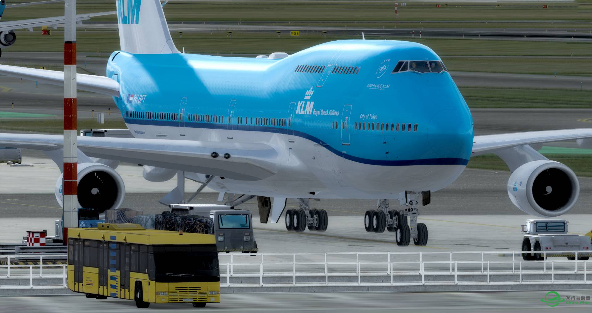 Prepar3D v4 首飞航线 荷兰皇家航空747v3 阿姆斯特丹 长途 北京-6003 