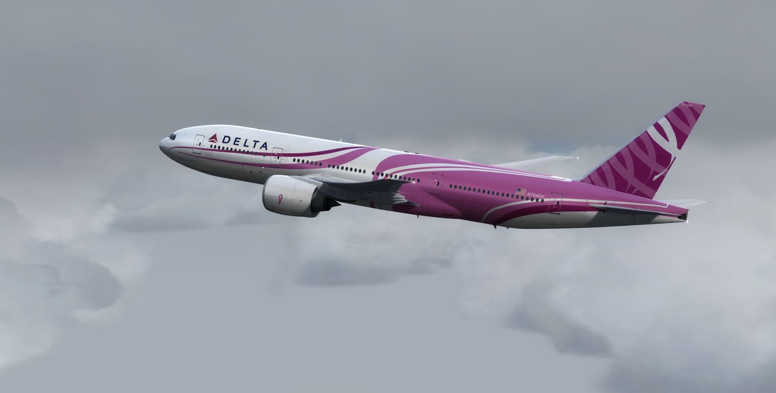 B777-200 Delta Airlines Pink Livery-5398 