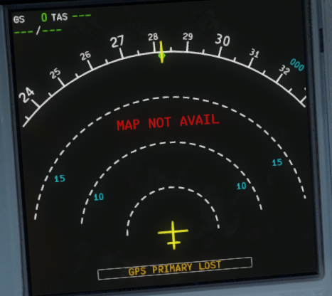 FSL的A320启动IRS后ND面板上没有显示所在位置-7811 