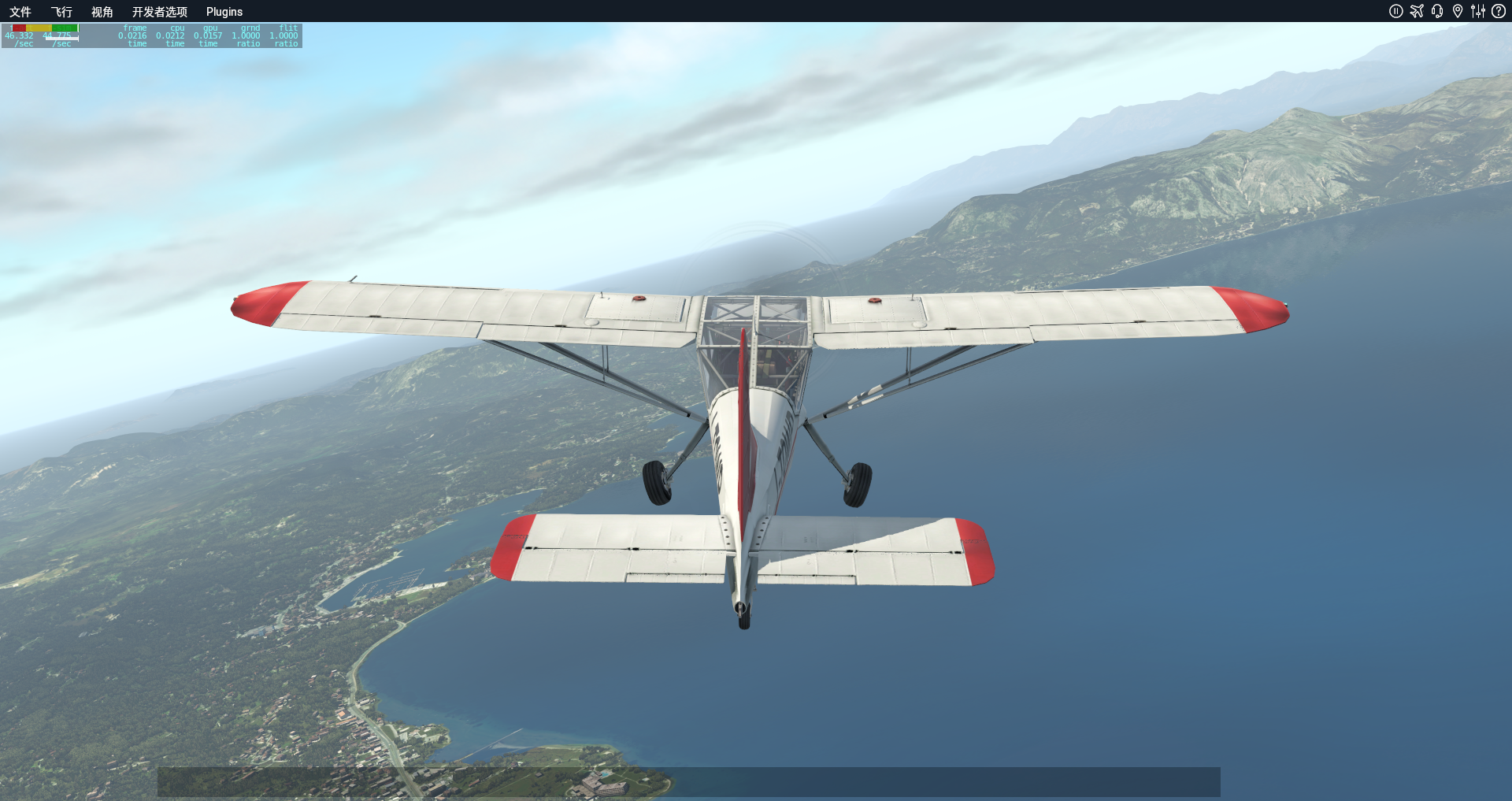 XP11自带小飞机科孚岛随意飞行美图-8363 