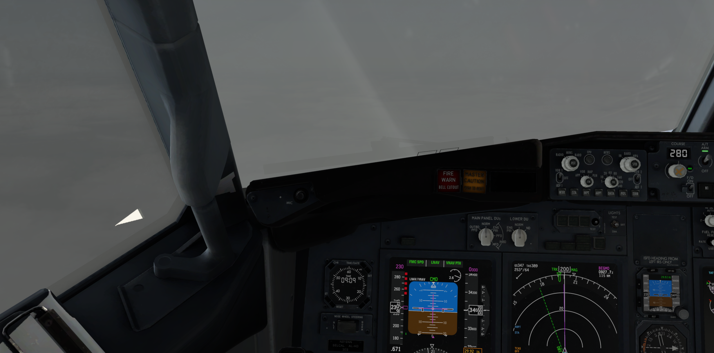 Zibo738驾驶舱起雾了，请问怎样去雾-6638 