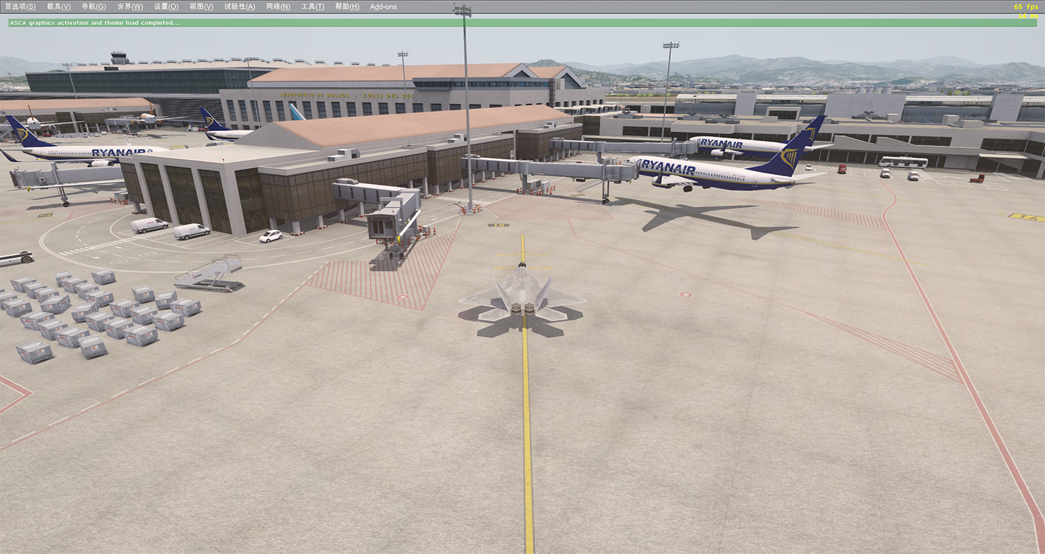 马拉加机场AI机都飘在空中-199 