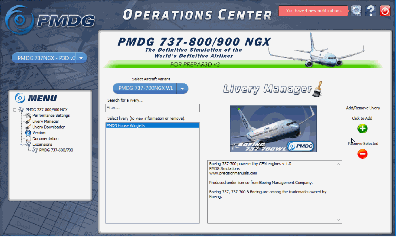 PMDG Operation center安装涂装包问题-5042 