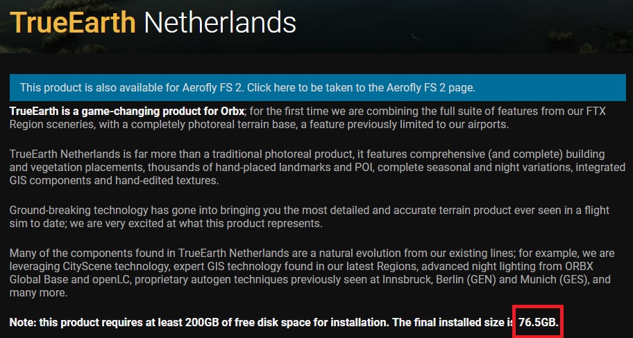 安装正版的ORBX的荷兰HD地景到底需要多大的C硬盘?-7925 