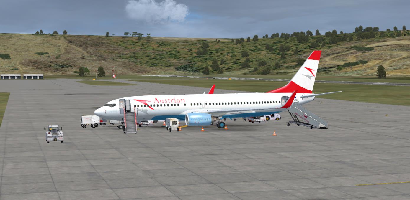 马达加斯加 FMMI机场的11跑道，最后进场的陡坡-1723 