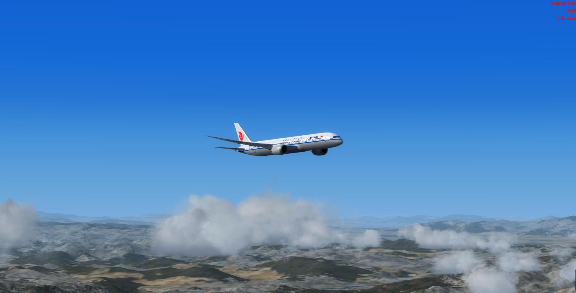 飞享点美图，国航CA819次航班执行北京至纽约纽瓦克机场-6421 