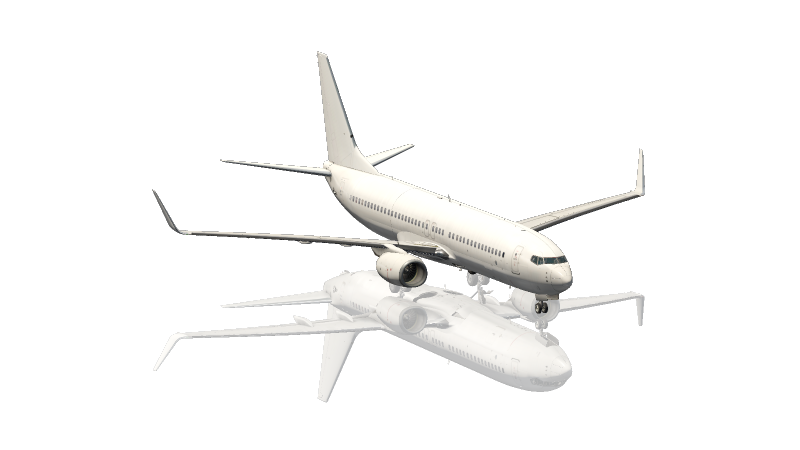 zibo738机型的小翼消失情况-1422 