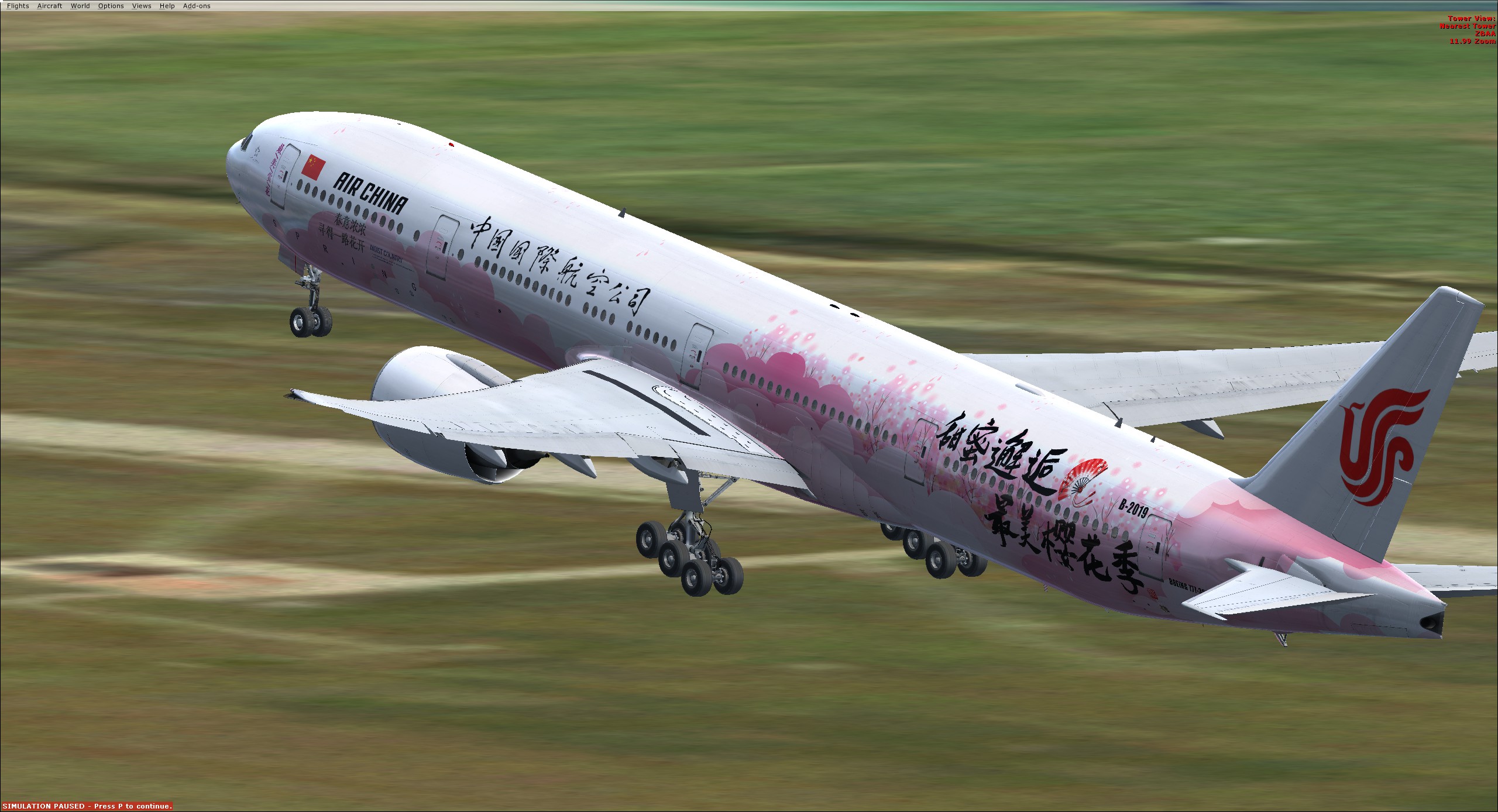 PMDG 777-300ER 国航樱花涂装 上架发布-3803 