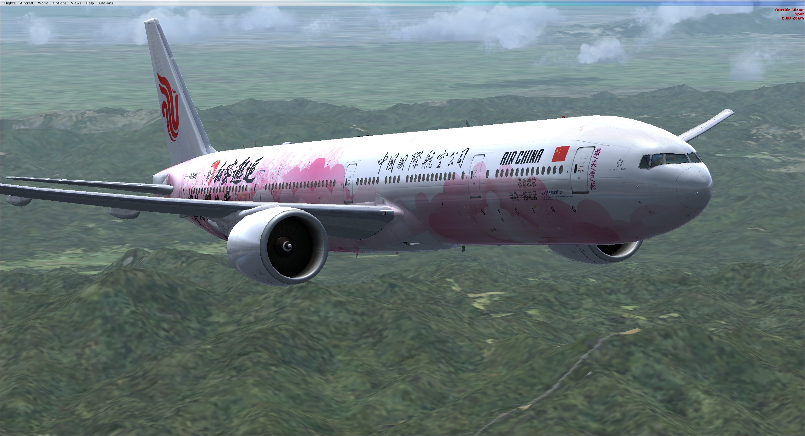 PMDG 777-300ER 国航樱花涂装 上架发布-5909 
