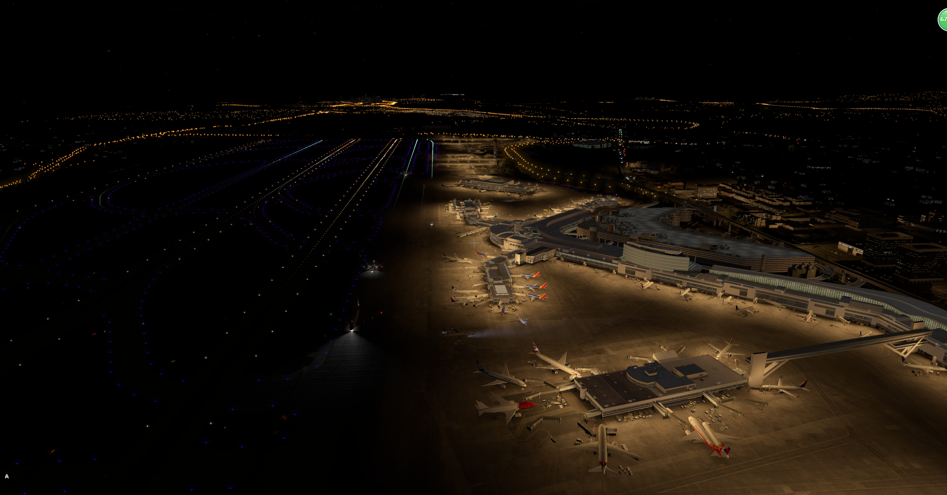 深夜降落—塔科马国际机场-9725 