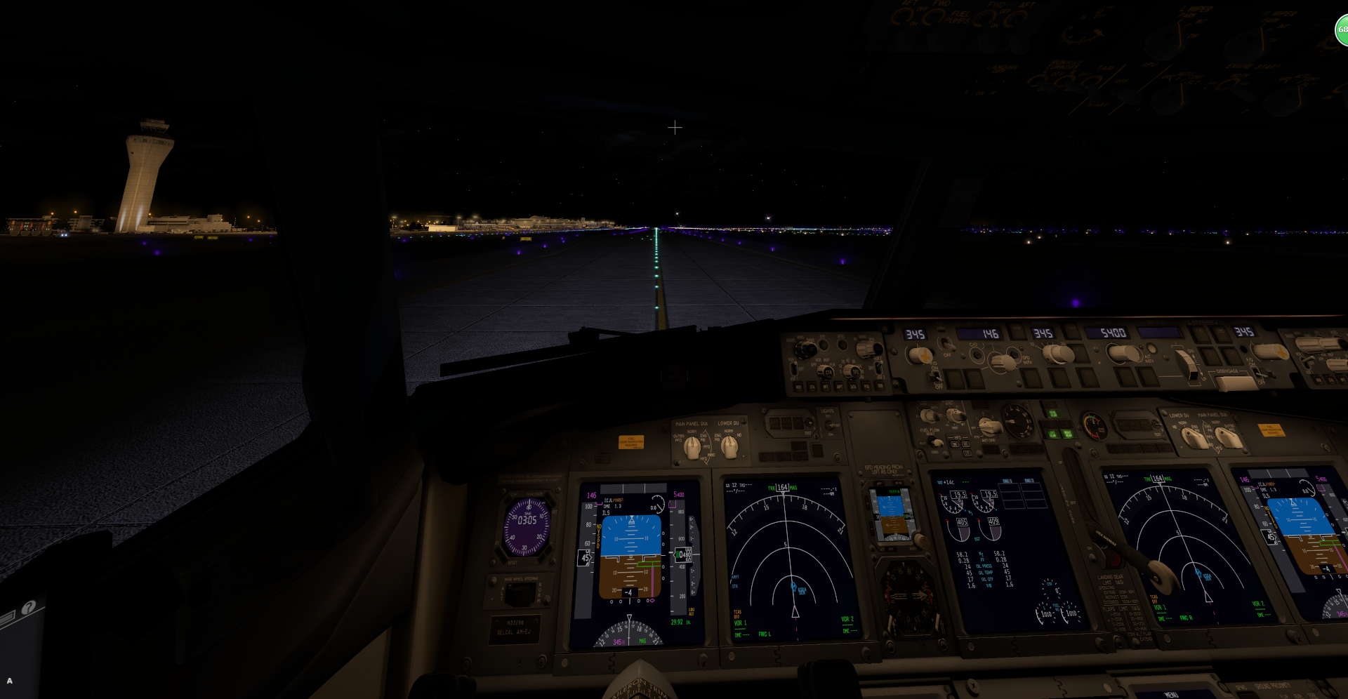 深夜降落—塔科马国际机场-3327 