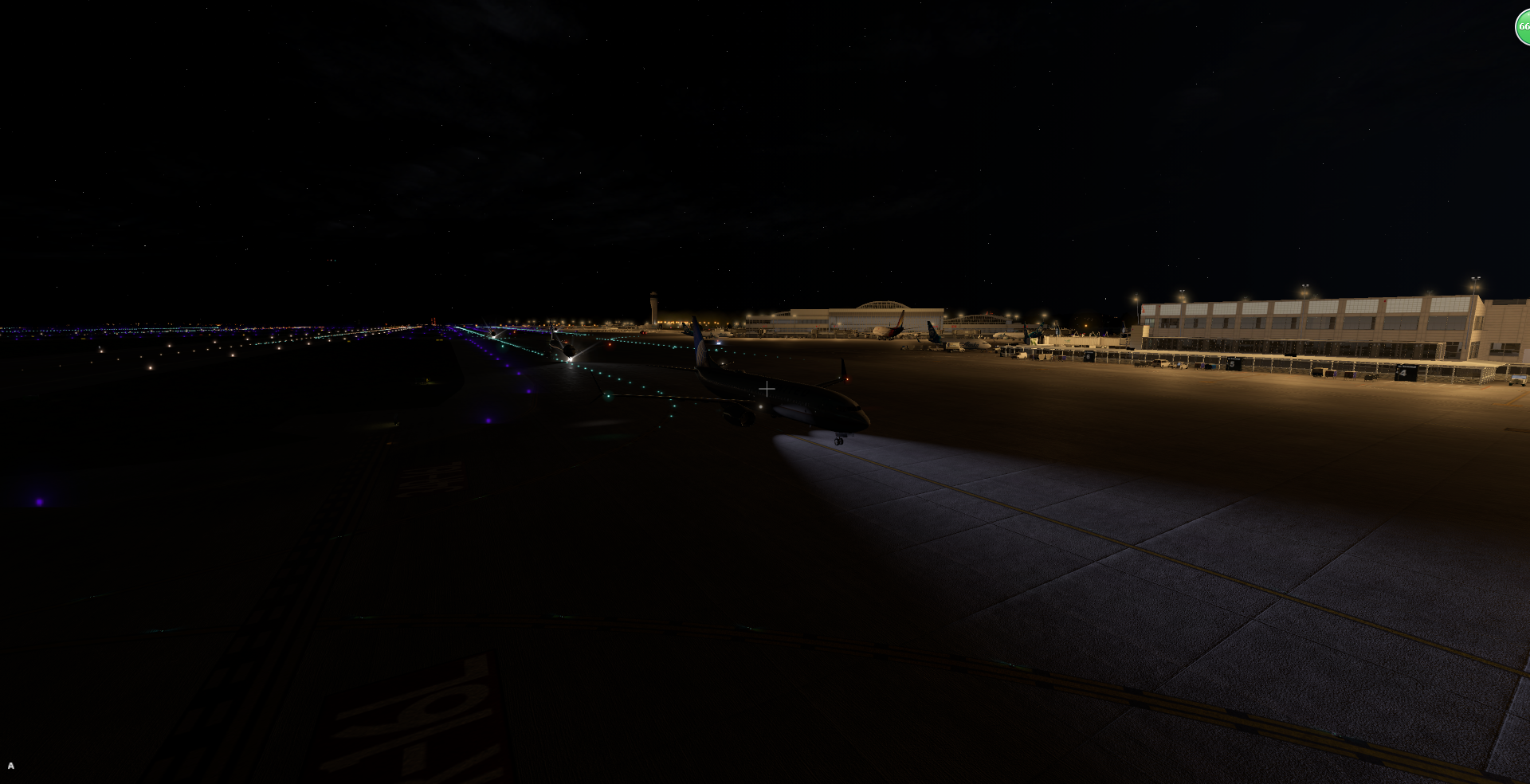 深夜降落—塔科马国际机场-2333 