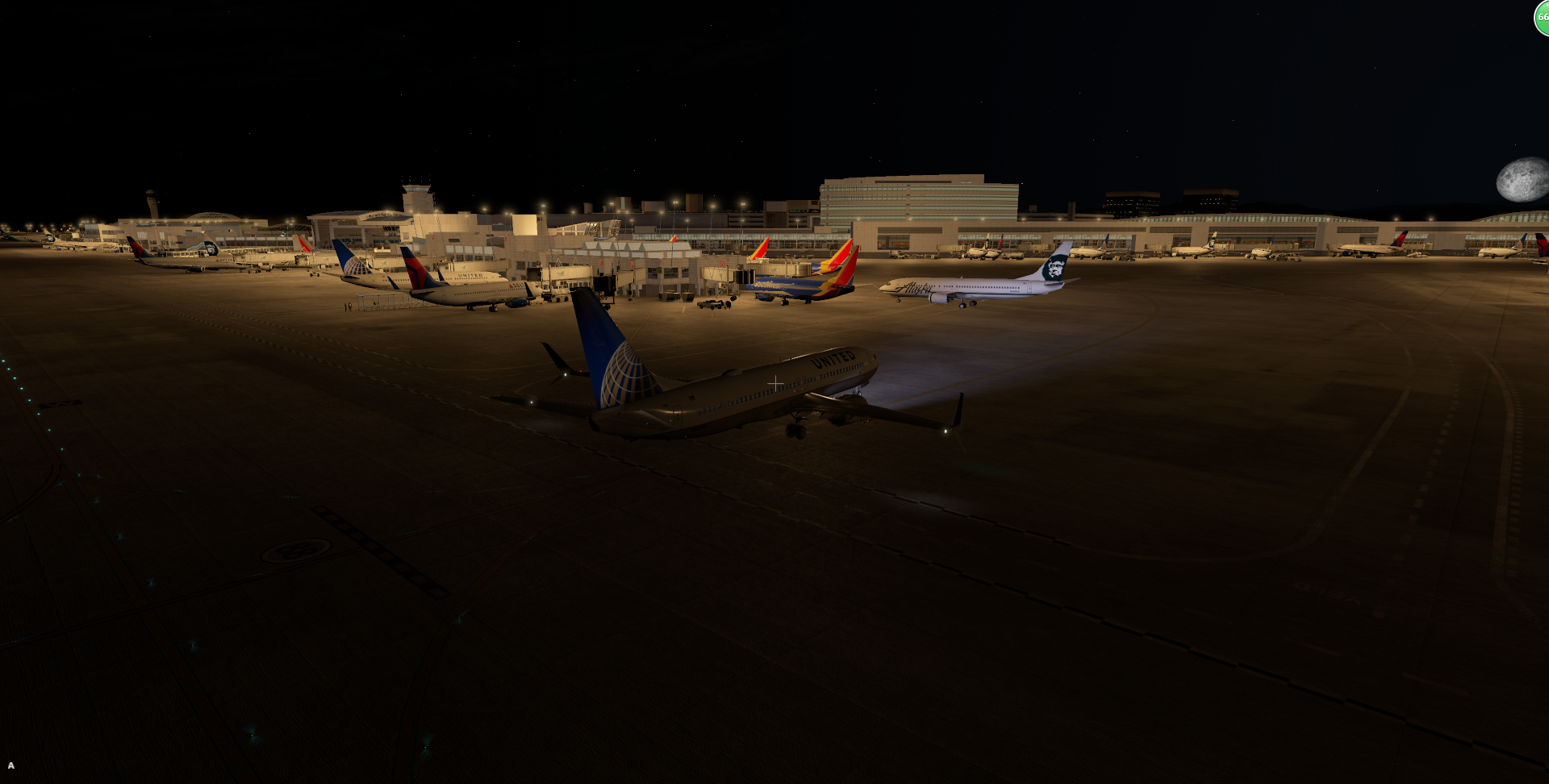 深夜降落—塔科马国际机场-9666 