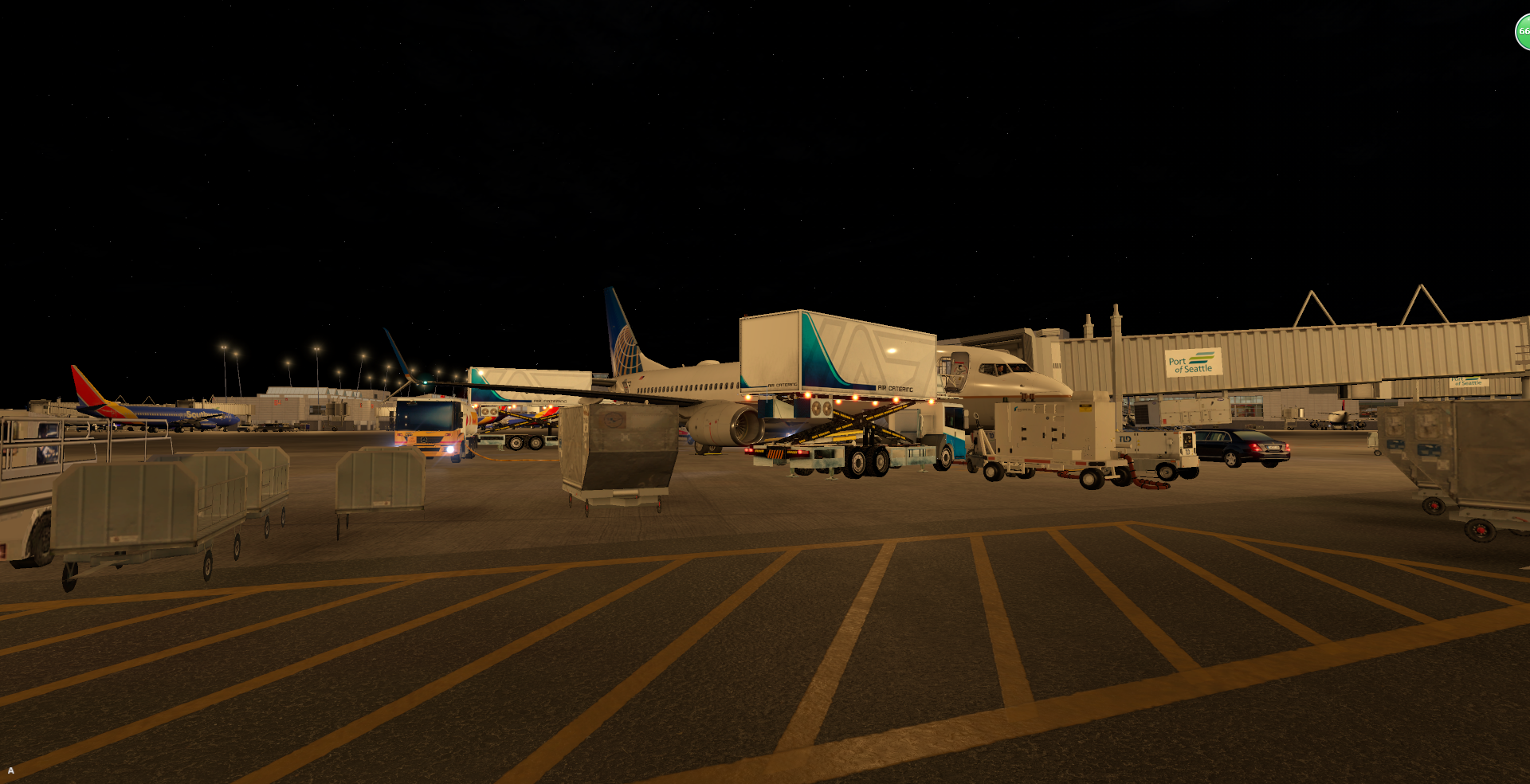 深夜降落—塔科马国际机场-8075 