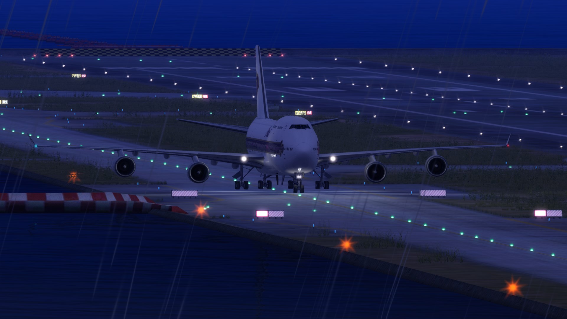 泰航747-4D7降落启德机场-6067 