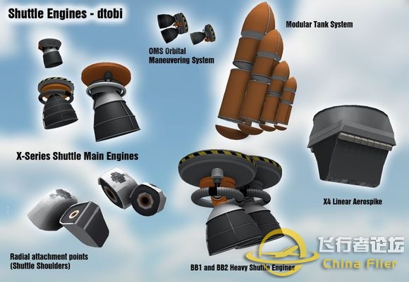 [0.23]Space Shuttle Engines航天飞机组件-491 