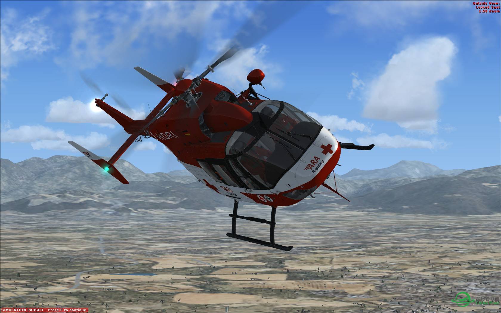 精美的直升机BK-117飞行美图-4324 