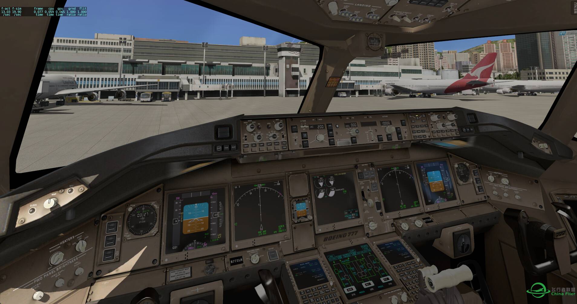 XPLANE10 Boeing777cockpit v1.1 全新驾驶舱美图-8604 