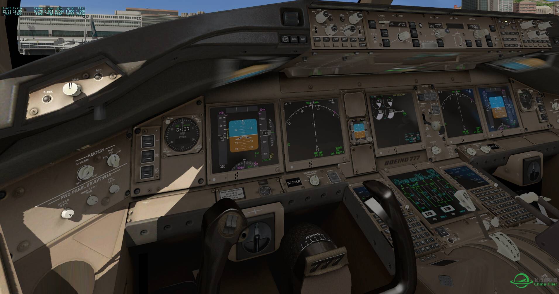 XPLANE10 Boeing777cockpit v1.1 全新驾驶舱美图-8144 