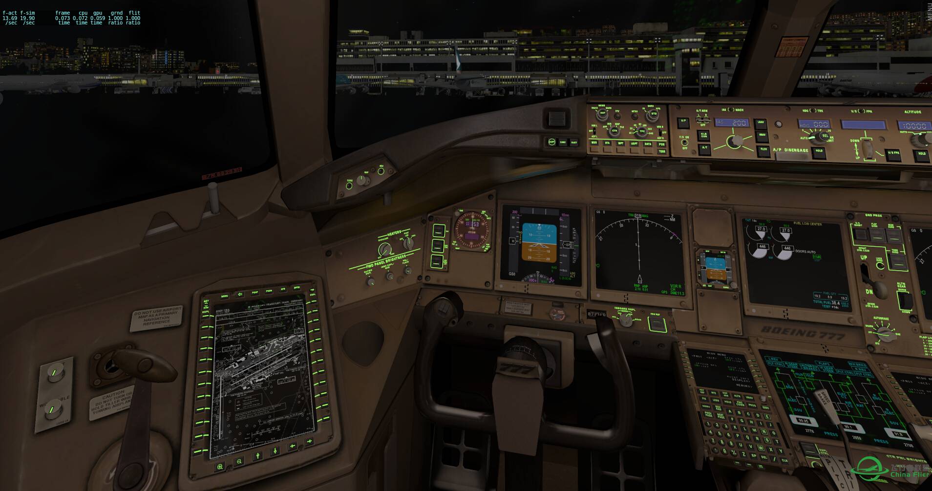 XPLANE10 Boeing777cockpit v1.1 全新驾驶舱美图-61 