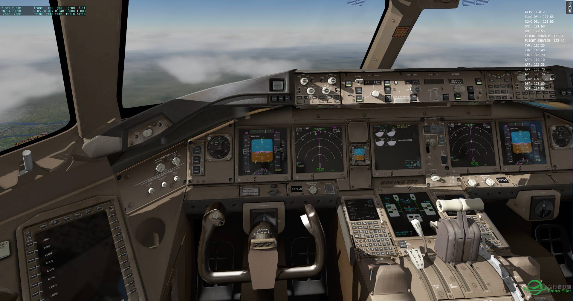 XPLANE10 Boeing777cockpit v1.1 全新驾驶舱美图-5540 