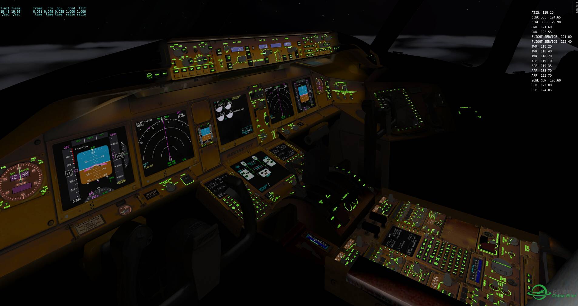 XPLANE10 Boeing777cockpit v1.1 全新驾驶舱美图-3361 