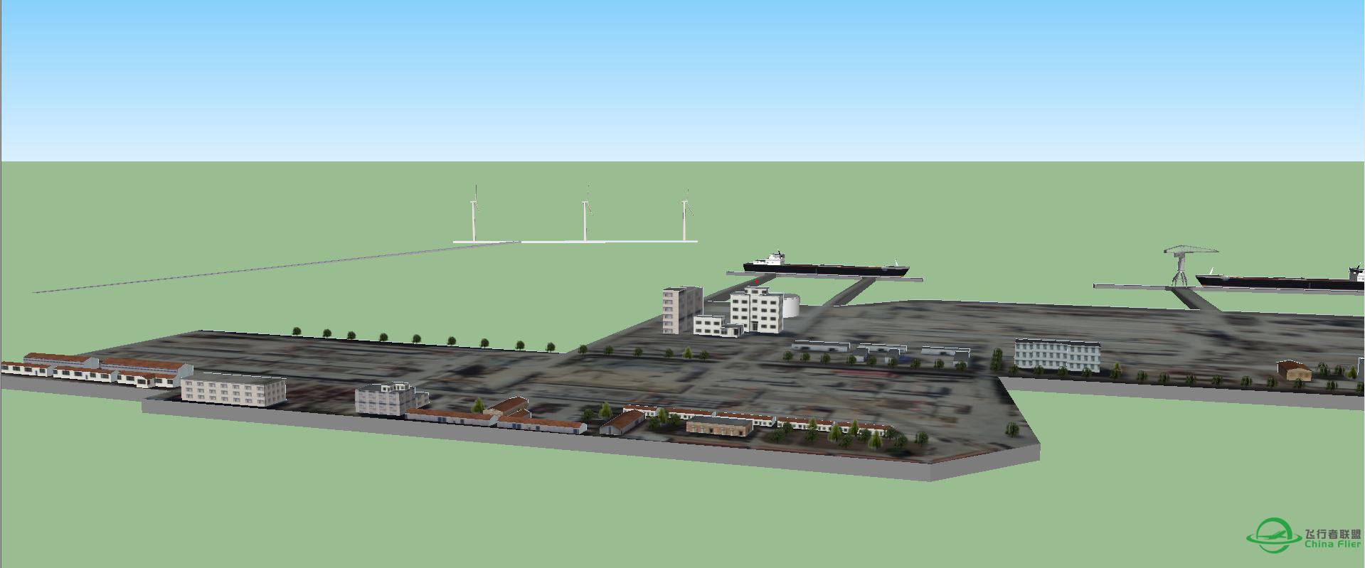 长兴岛地景的横沙岛海鸿村码头3D建模完成-6138 