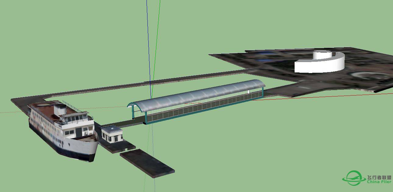 长兴岛地景的横沙岛客运码头开始建模(更新）-3871 
