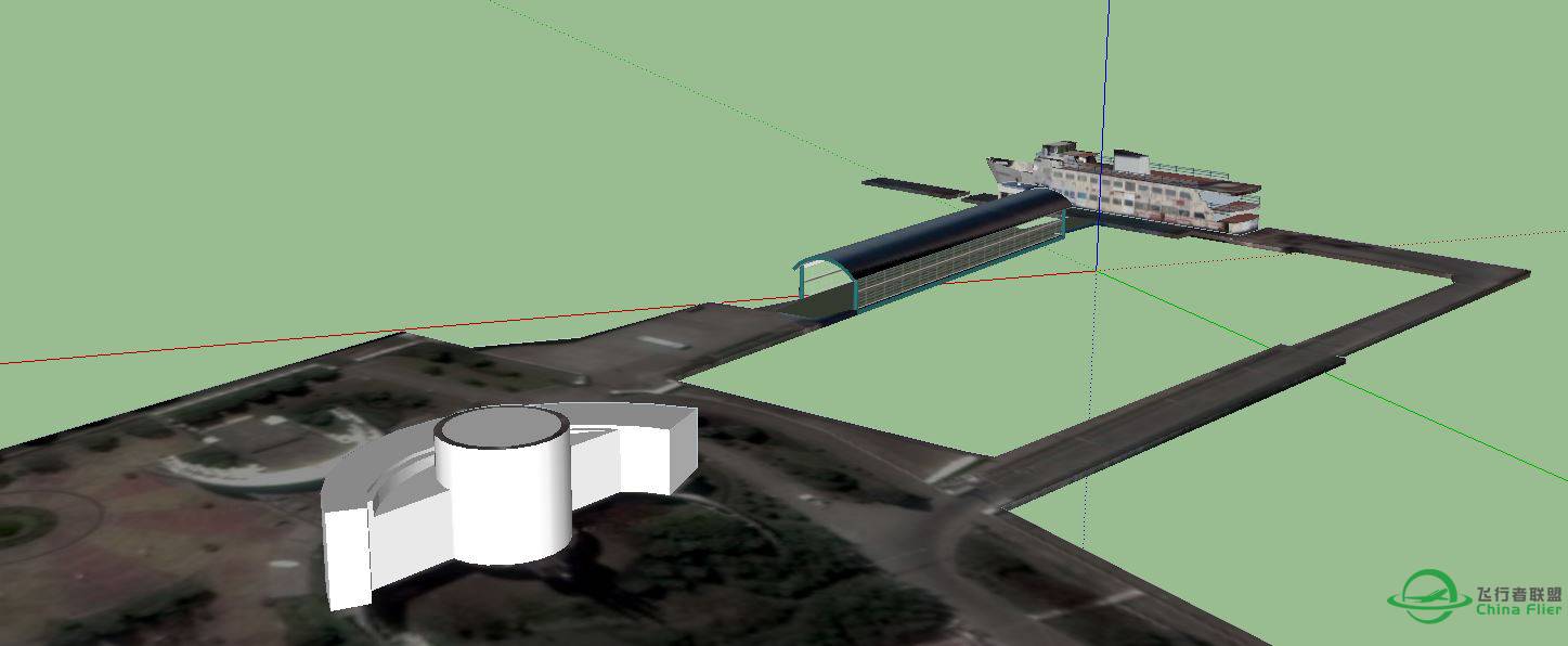 长兴岛地景的横沙岛客运码头开始建模(更新）-6441 
