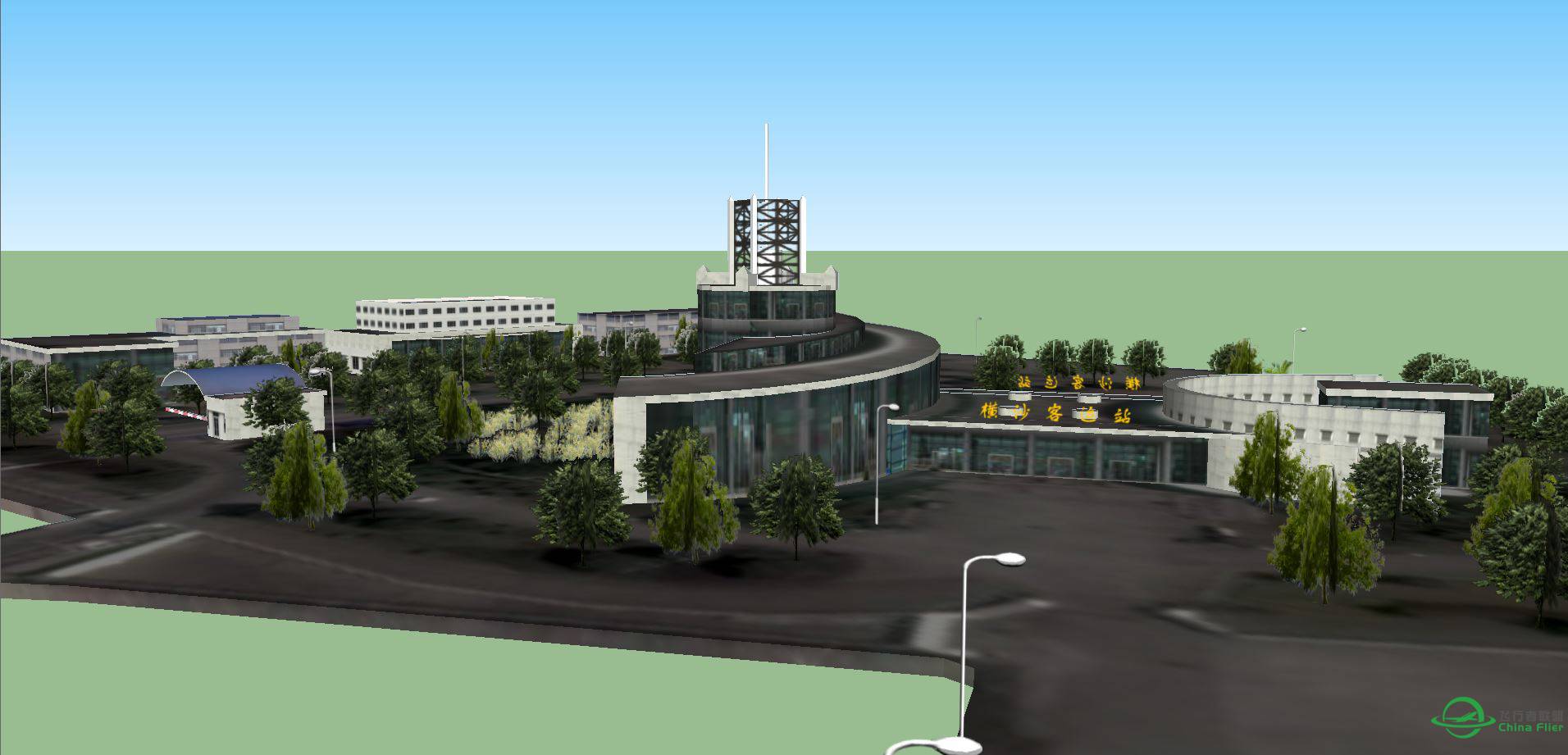 横沙岛地景的横沙客运码头建模完成-4201 