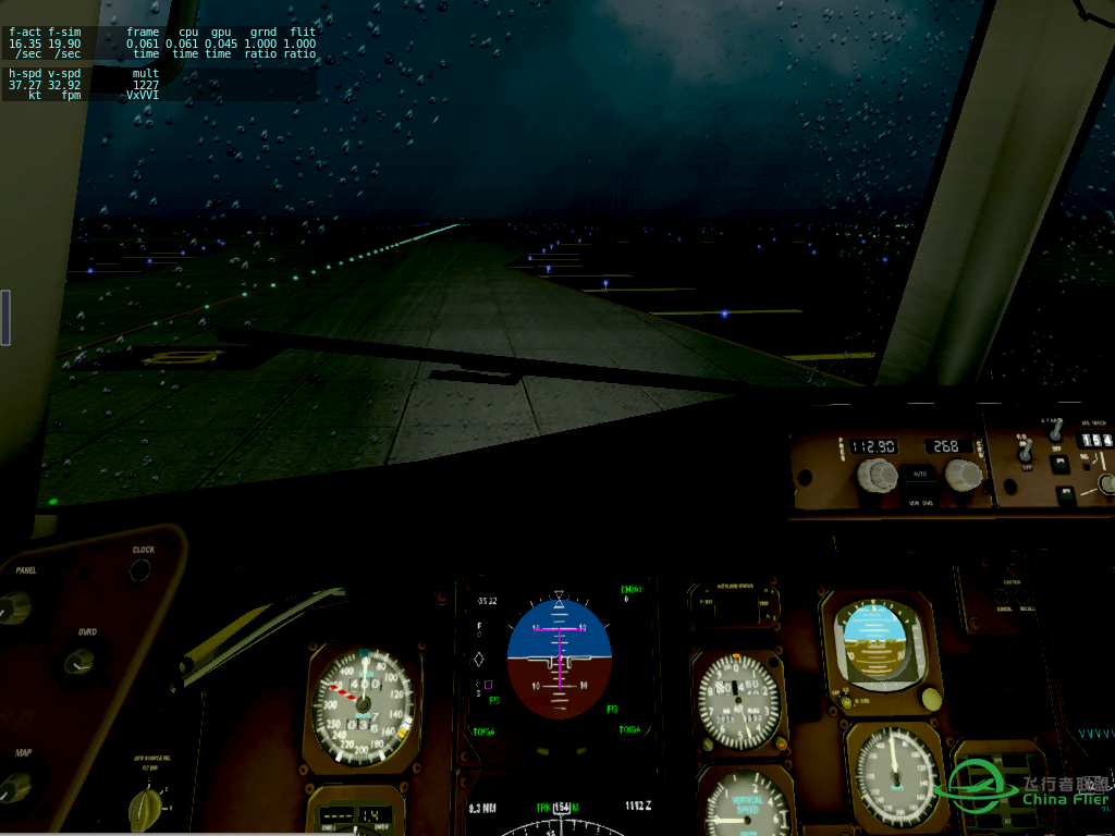 【x-plane】RKSI B757雨中离场-6946 