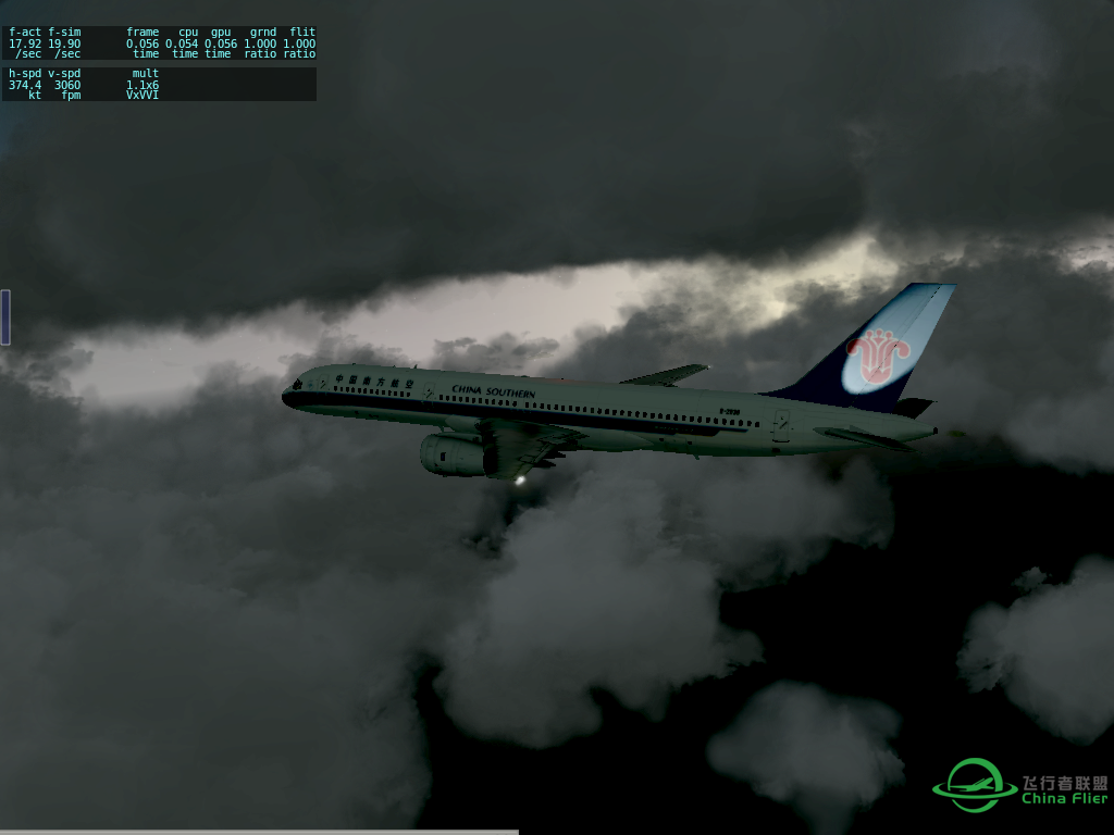 【x-plane】RKSI B757雨中离场-5737 