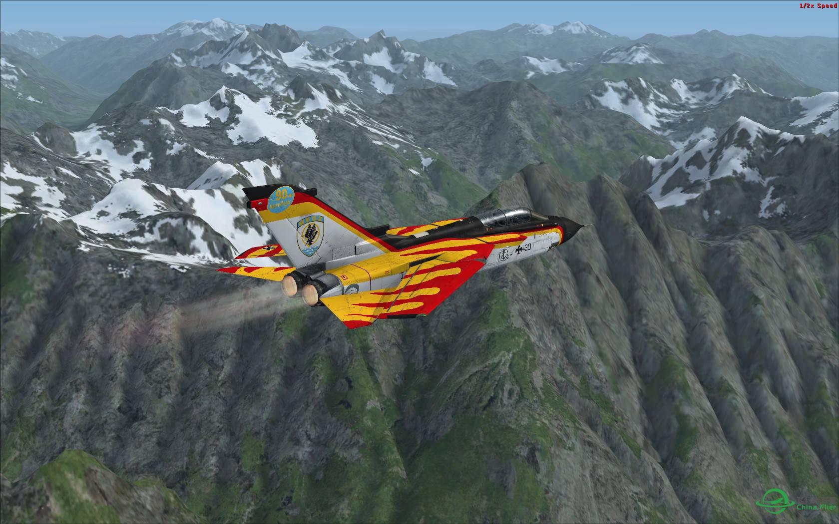 冰与火之歌:最新Just Flight狂风战机火红涂装与蓝色北美冰...-4126 