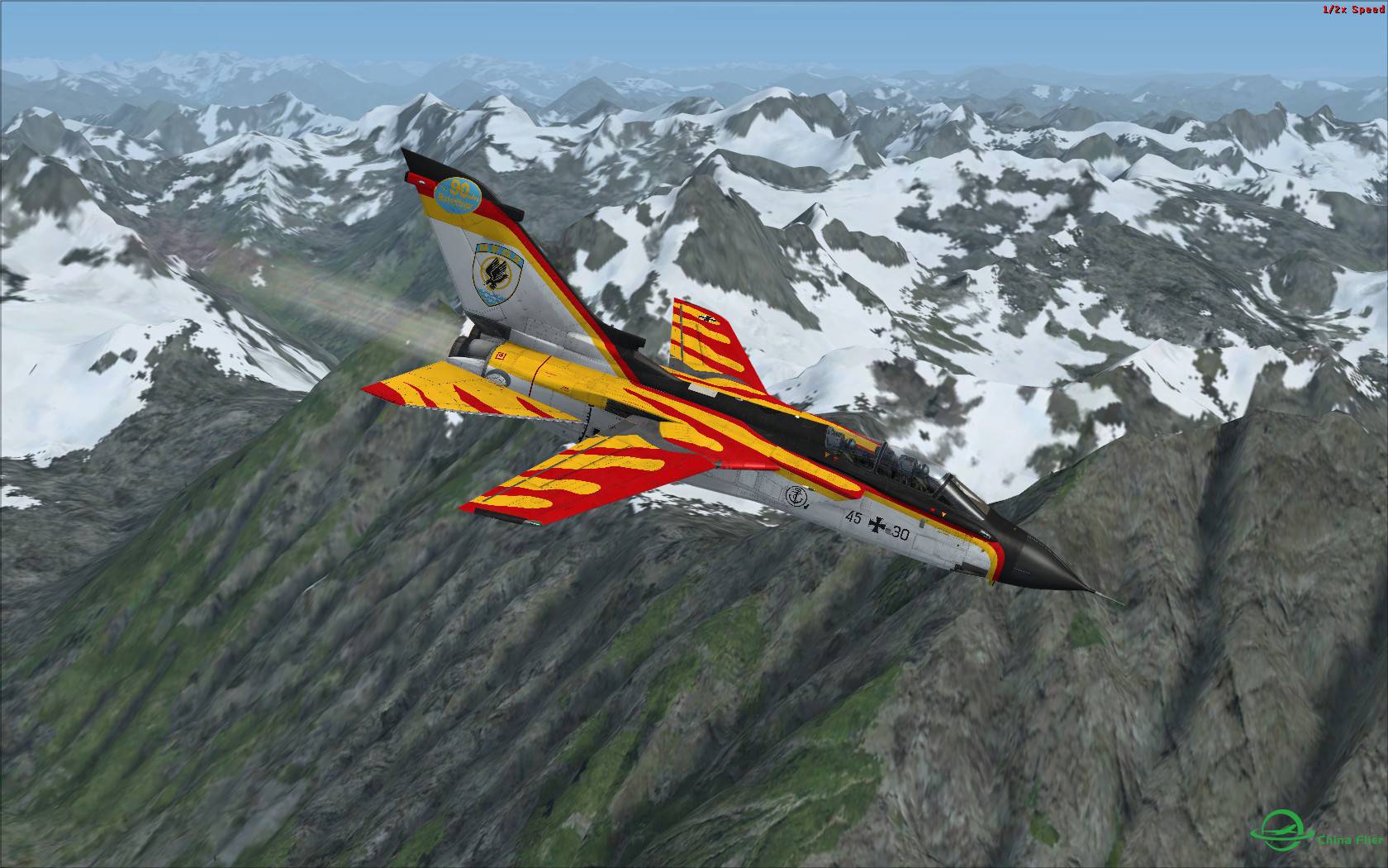 冰与火之歌:最新Just Flight狂风战机火红涂装与蓝色北美冰...-3139 