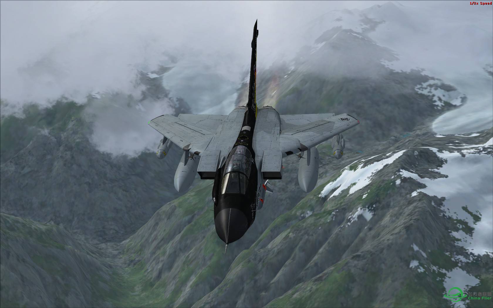 最新版Justflight狂风多用途战斗机+雪峰冰川和云海-5795 