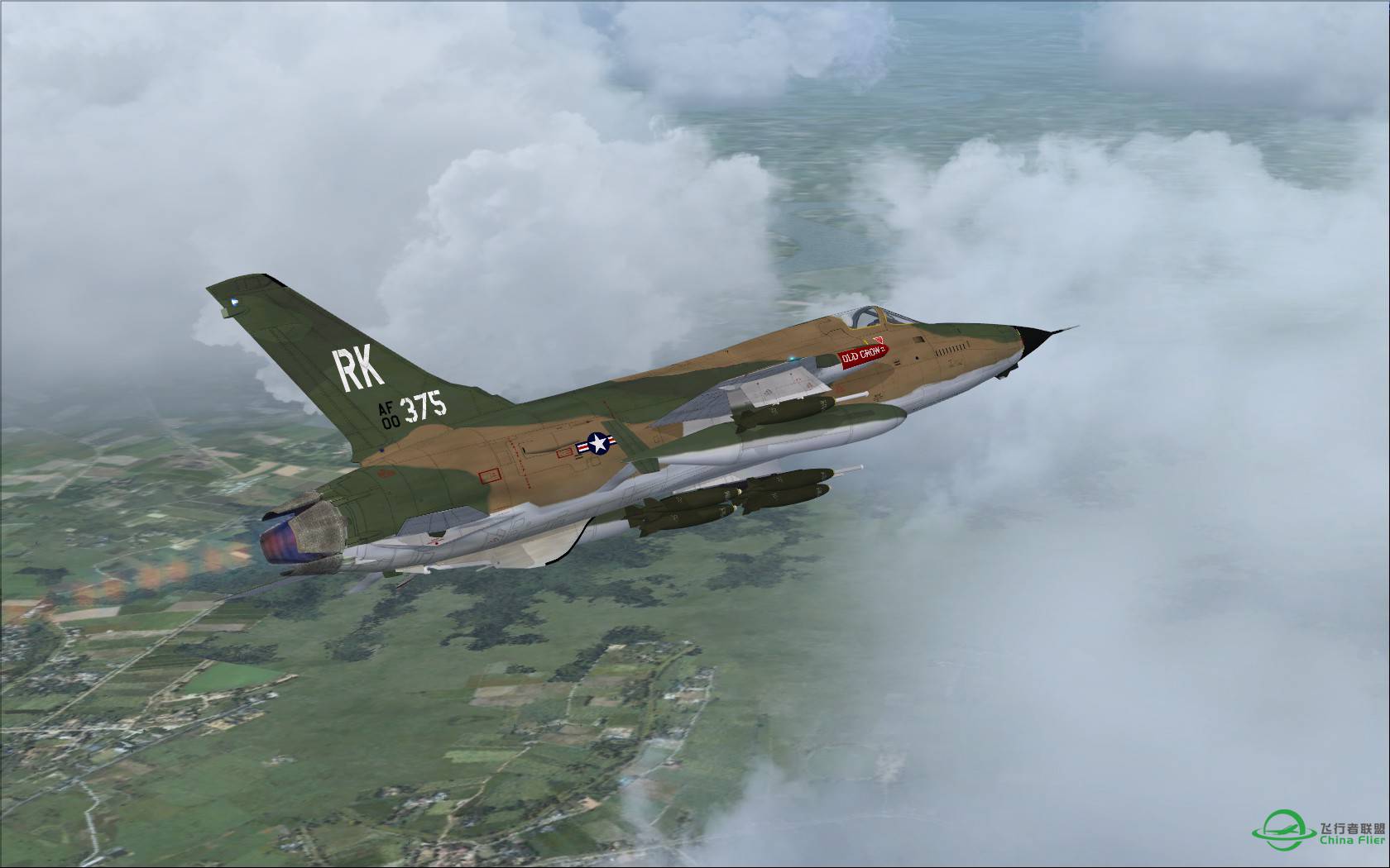 故地重游:越南内排机场起飞的F-105雷公战斗轰炸机-4371 