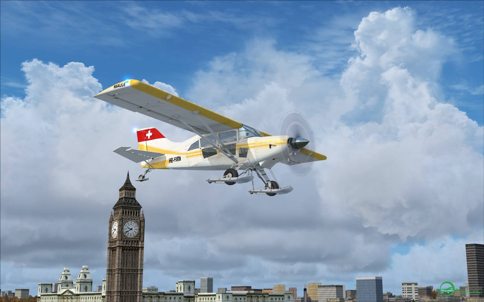 伦敦的古典与现代:大本钟和瑞士再保险塔-7483 