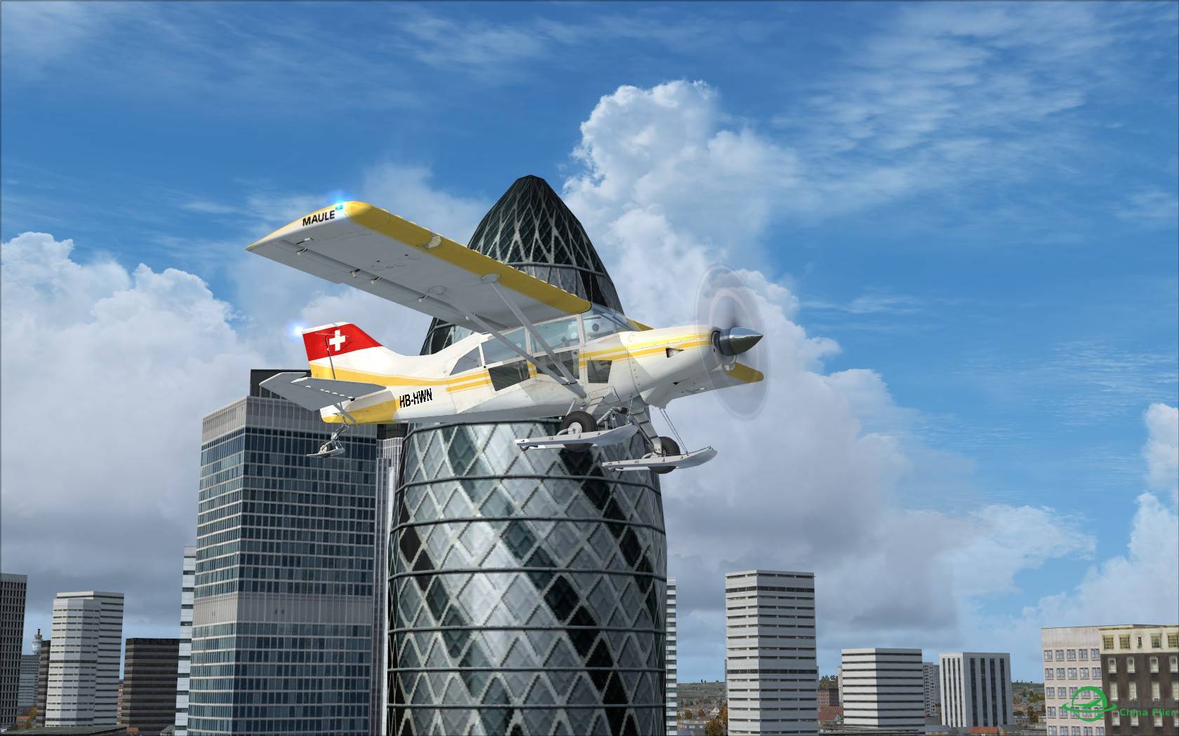 伦敦的古典与现代:大本钟和瑞士再保险塔-2435 