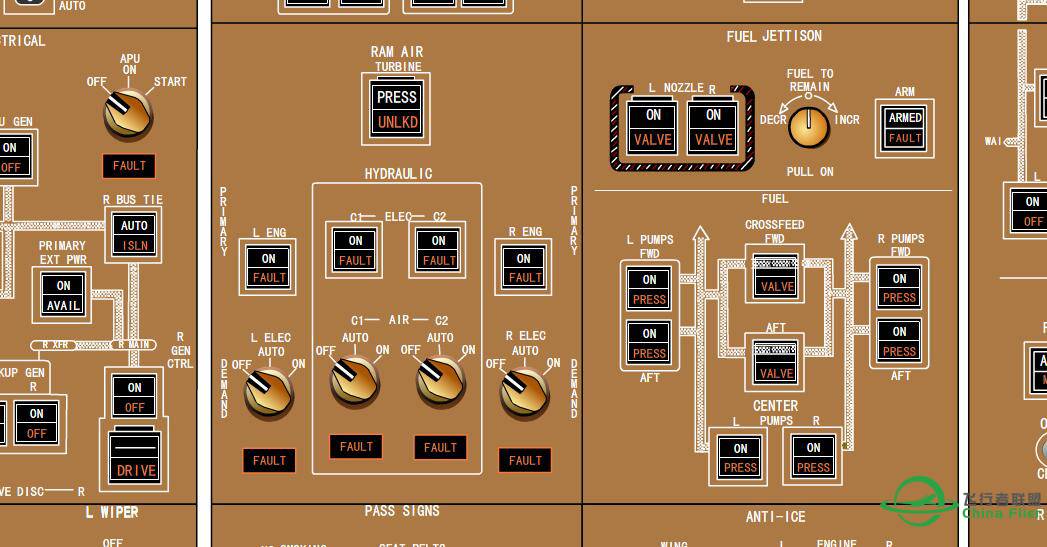 B777系列驾驶舱面板矢量图，喜欢的拿去~-702 