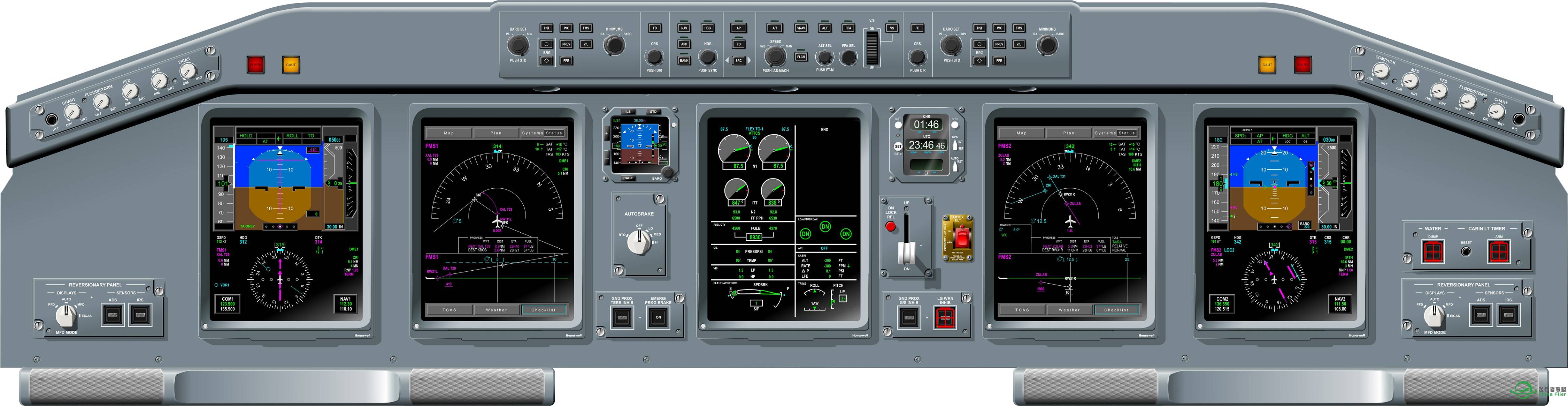 B777系列驾驶舱面板矢量图，喜欢的拿去~-5606 