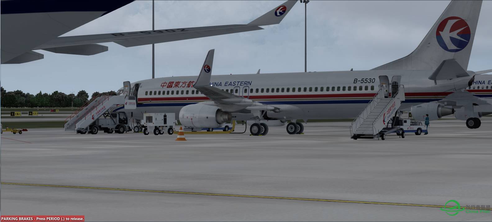 P3D V3 东航737落地浦东-5641 