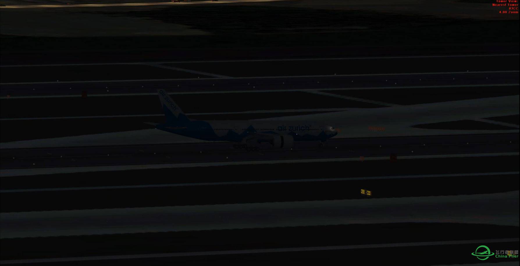 FSX RJCC B777 AirZurich takeoff and landing-2302 