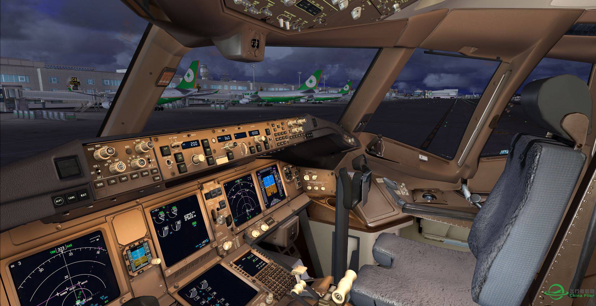 FSX RCTP with B777 EVA Kitty B16703-2162 