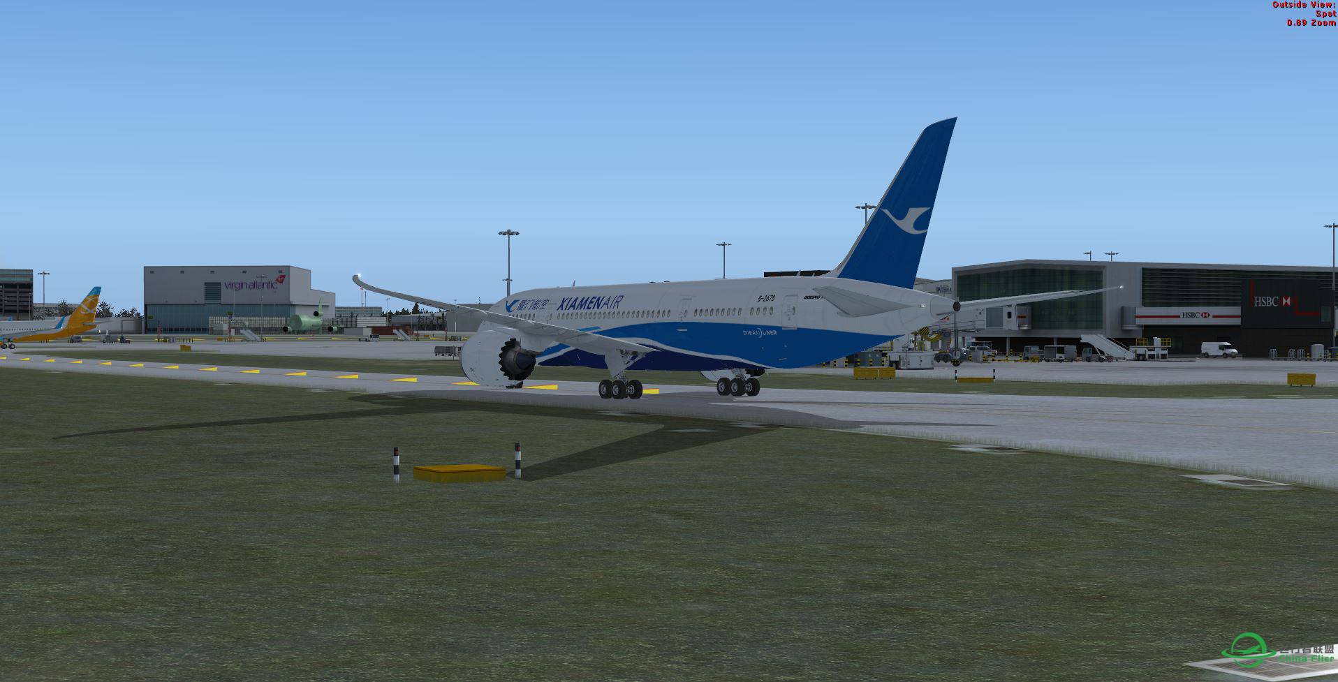 FSX EGLL with XIAMEN AIR b787-3235 