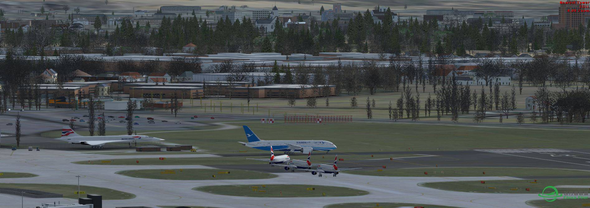 FSX EGLL with XIAMEN AIR b787-8322 